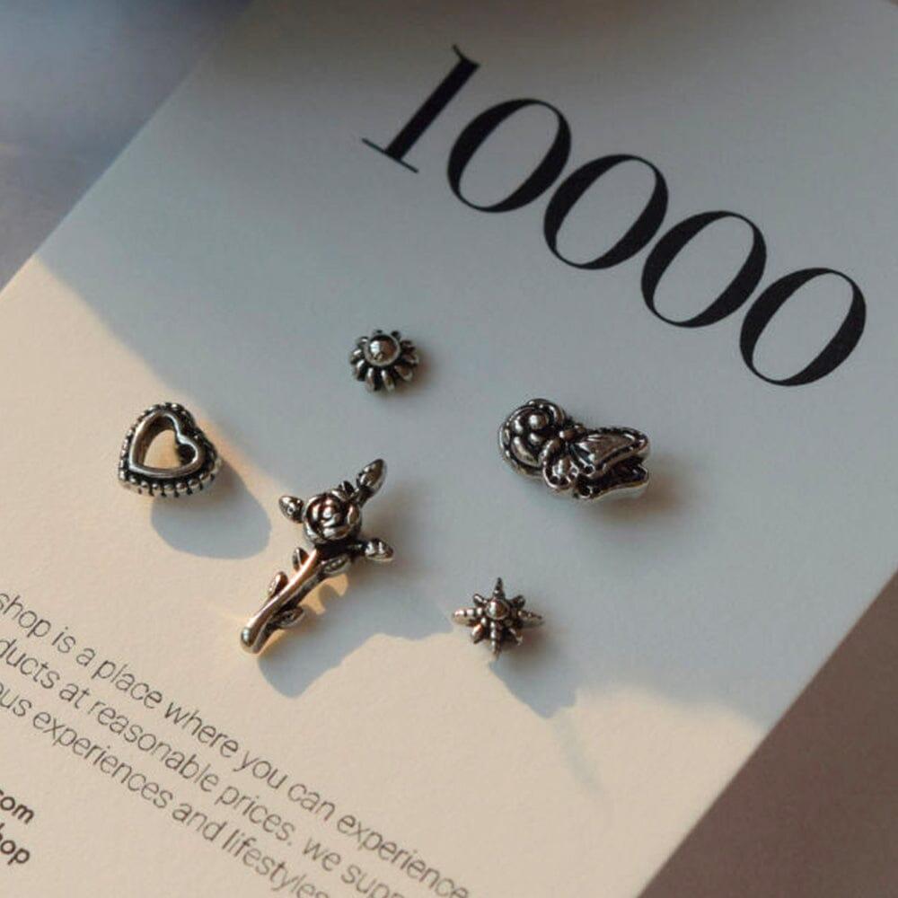 アンティークつるバラ十字架・ピアッシング[5セット] Piercing 10000won 