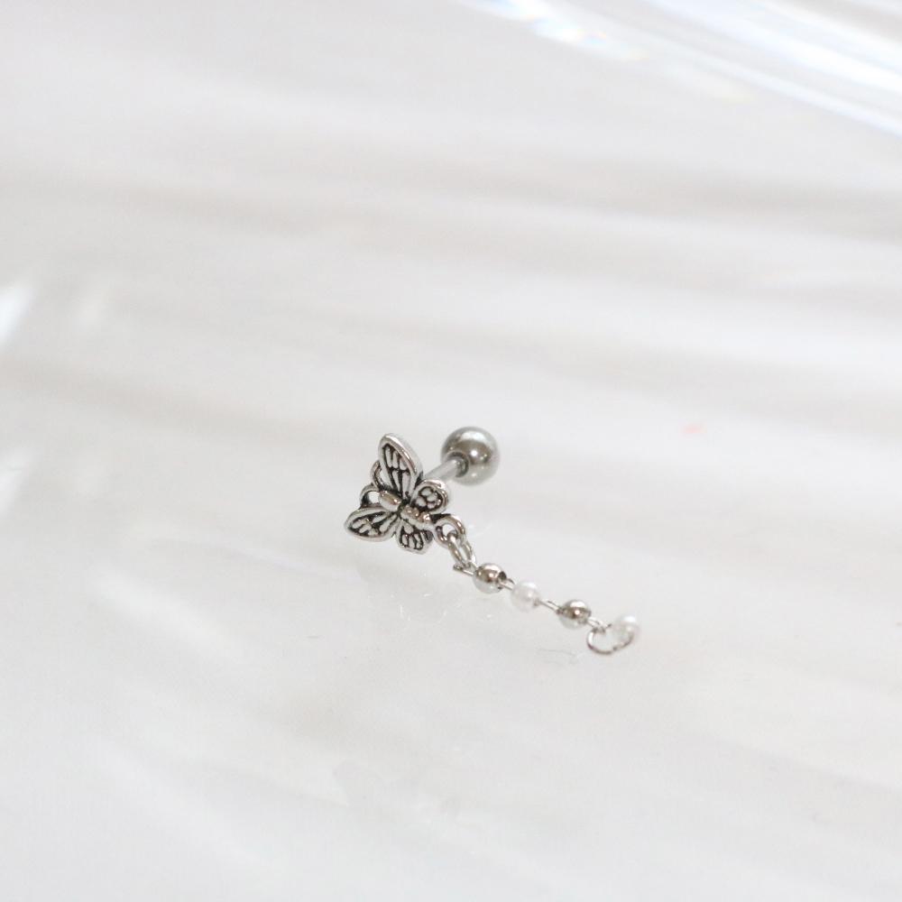 Antique Butterfly Pearl ピアッシング Piercing bling moon 