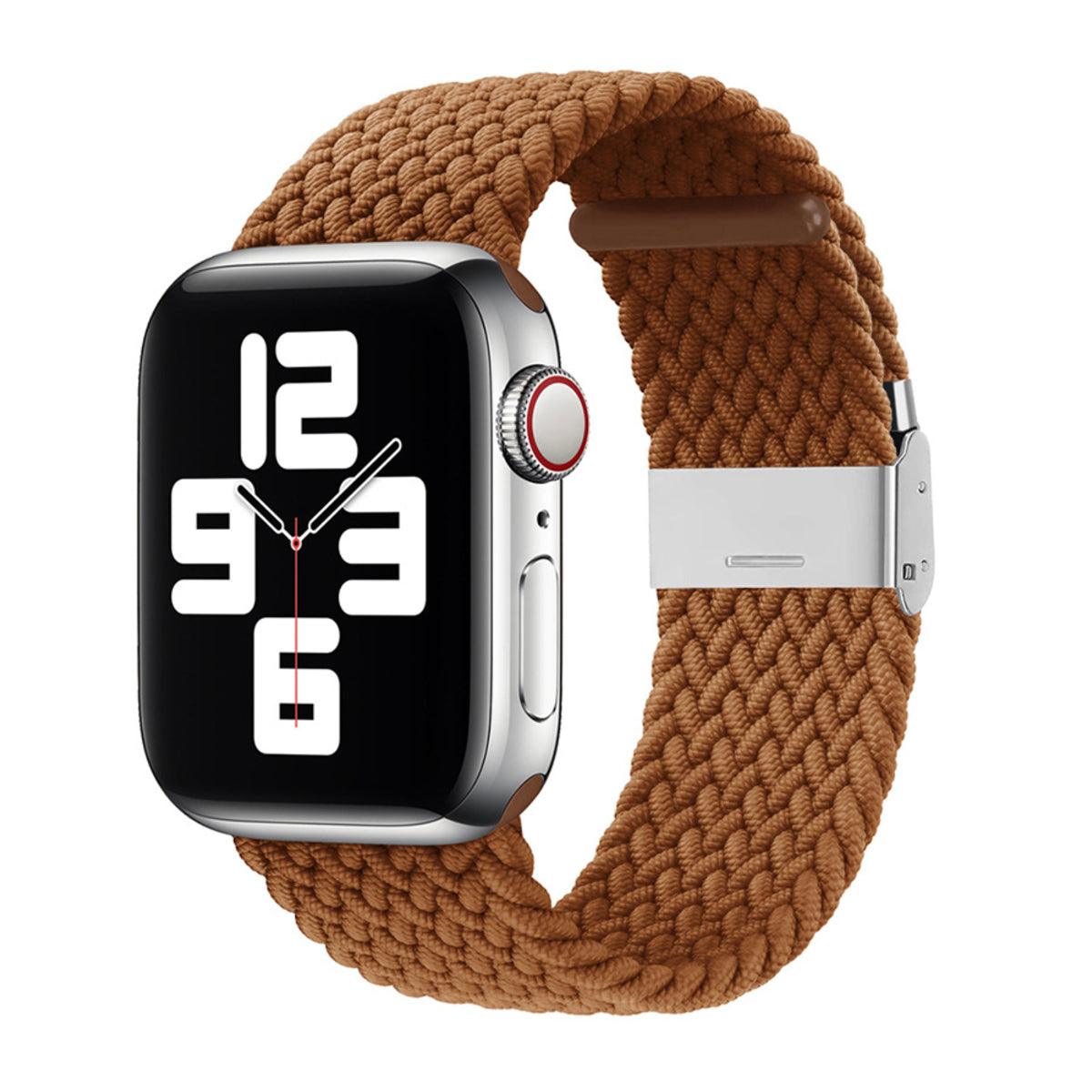 Apple Watch 調整可能 ブレイデッドソロループ （ブラウン ) apple watch バンド givgiv 