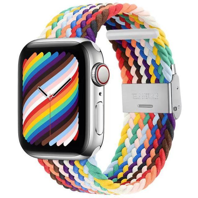 Apple Watch 調整可能 ブレイデッドソロループ (プライド) apple watch バンド givgiv 