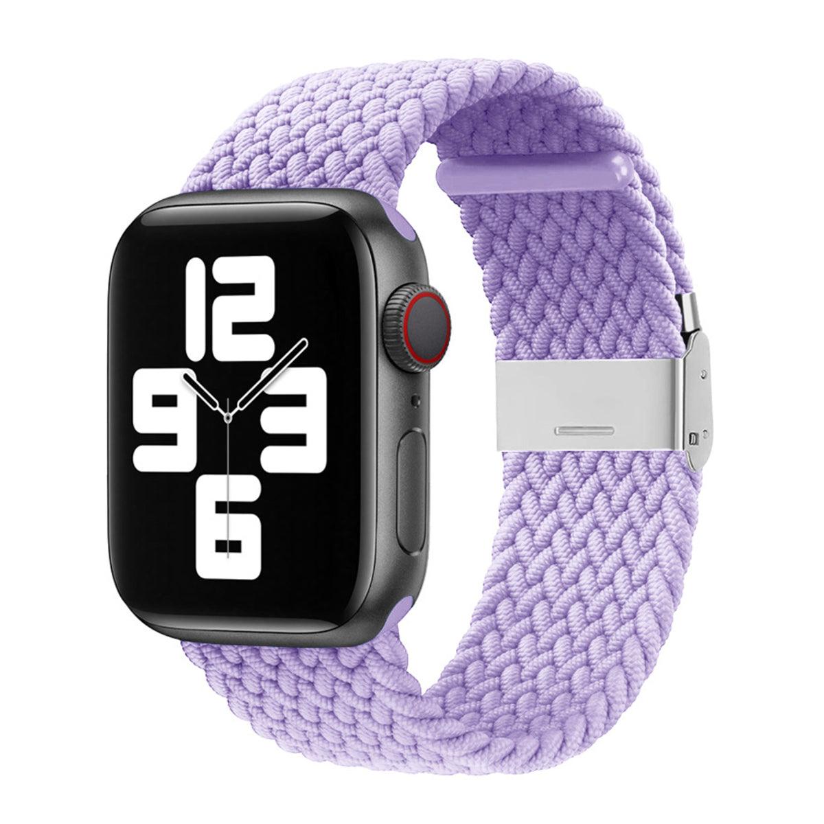 Apple Watch 調整可能 ブレイデッドソロループ （ライトパープル) apple watch バンド givgiv 