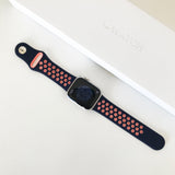 AppleWatch 穴 スポーツバンド(ネイビー＆ピンク) apple watch バンド givgiv 