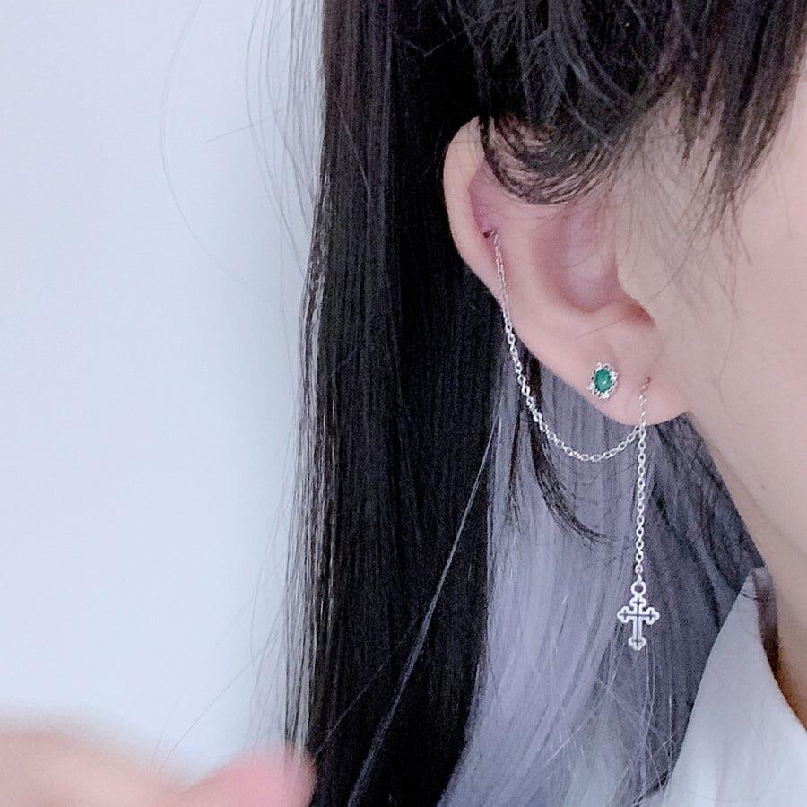 アーロン キュービック グリーン マラカイト ジャムストーン 原石・ピアッシング Piercing from lizzy 