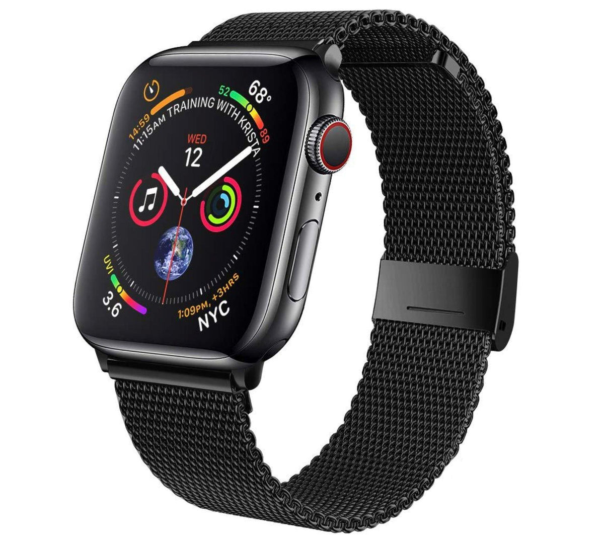 【バンド単品】ベーシック ミラネーゼ ループバンド apple watch / basic milanese loop band apple watch バンド givgiv 38mm/40mm/41mm用 ブラック 