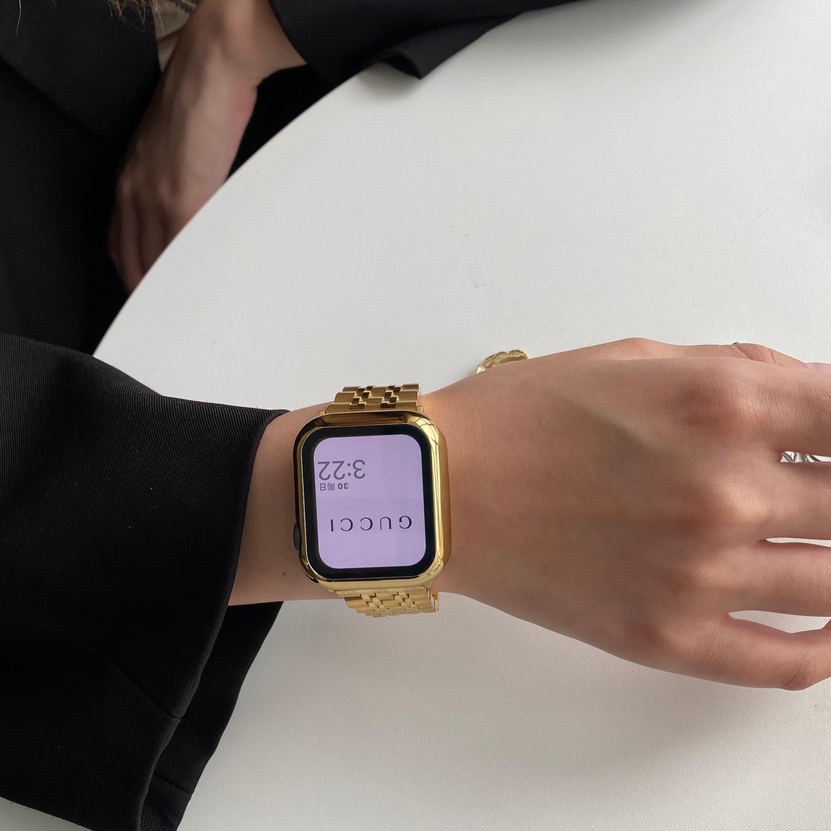 【バンド単品】メタル セブンビーズ チェーンバンド＃ apple watch バンド givgiv 