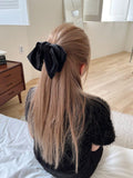 ベルベット ブラック リボン バレッタ(3type) Hair younglong-seoul 