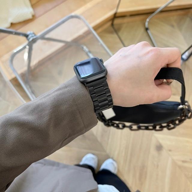 ベーシックメタルチェーンバンド＃ apple watch バンド givgiv 38mm/40mm/41mm用 black 