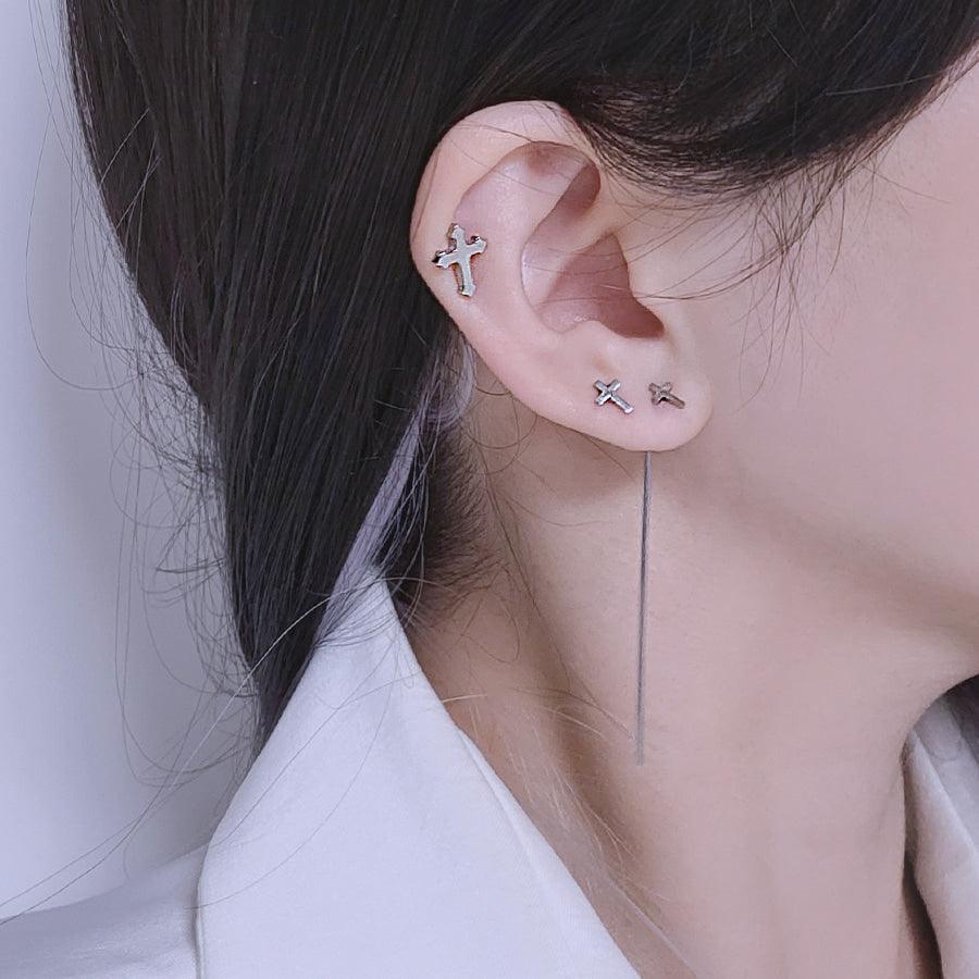 ビア十字架ドロップバーピアッシング Piercing from lizzy 