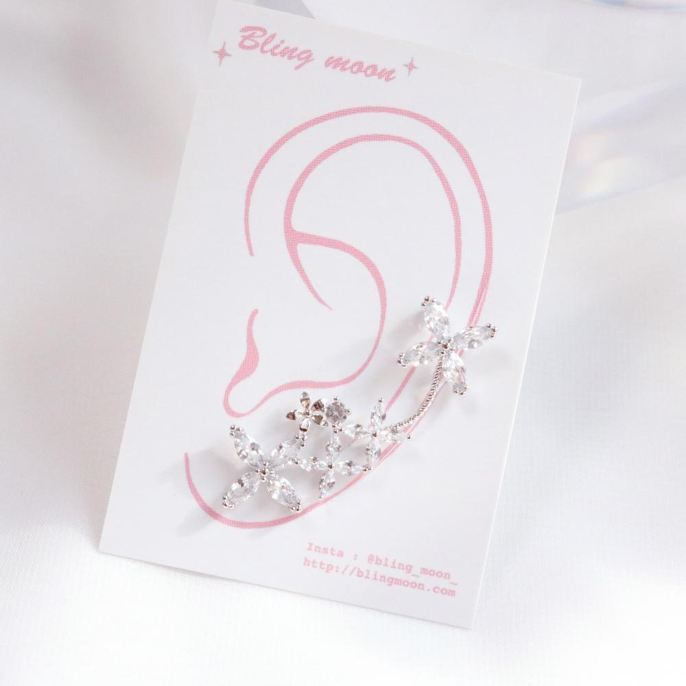 Bouquet ピアス イヤーカフ Earrings bling moon 