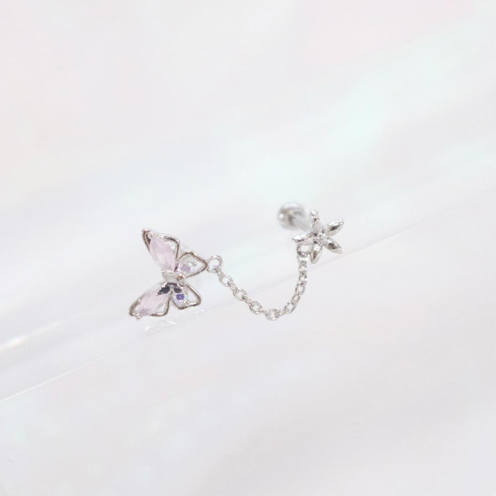 Bright Butterfly Two Ring ピアッシング Piercing bling moon 