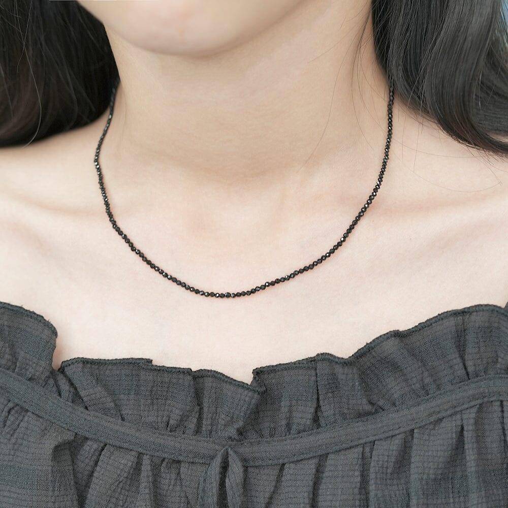 ブラックビーズ ネックレス Black Beads Necklace＃