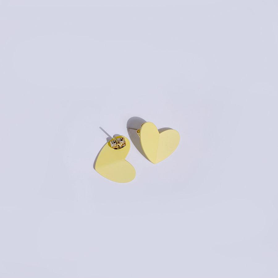 ブリジットカラーソリッド立体ハートピアス Earrings from lizzy 