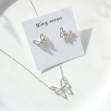 Butterfly Earring & Necklace SET necklace bling moon 