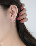 CROSS CUBIC STICK ピアス Earrings pink-rocket 