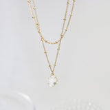 Crystal Layered ネックレス necklace bling moon 