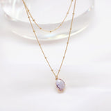Crystal Layered ネックレス necklace bling moon 