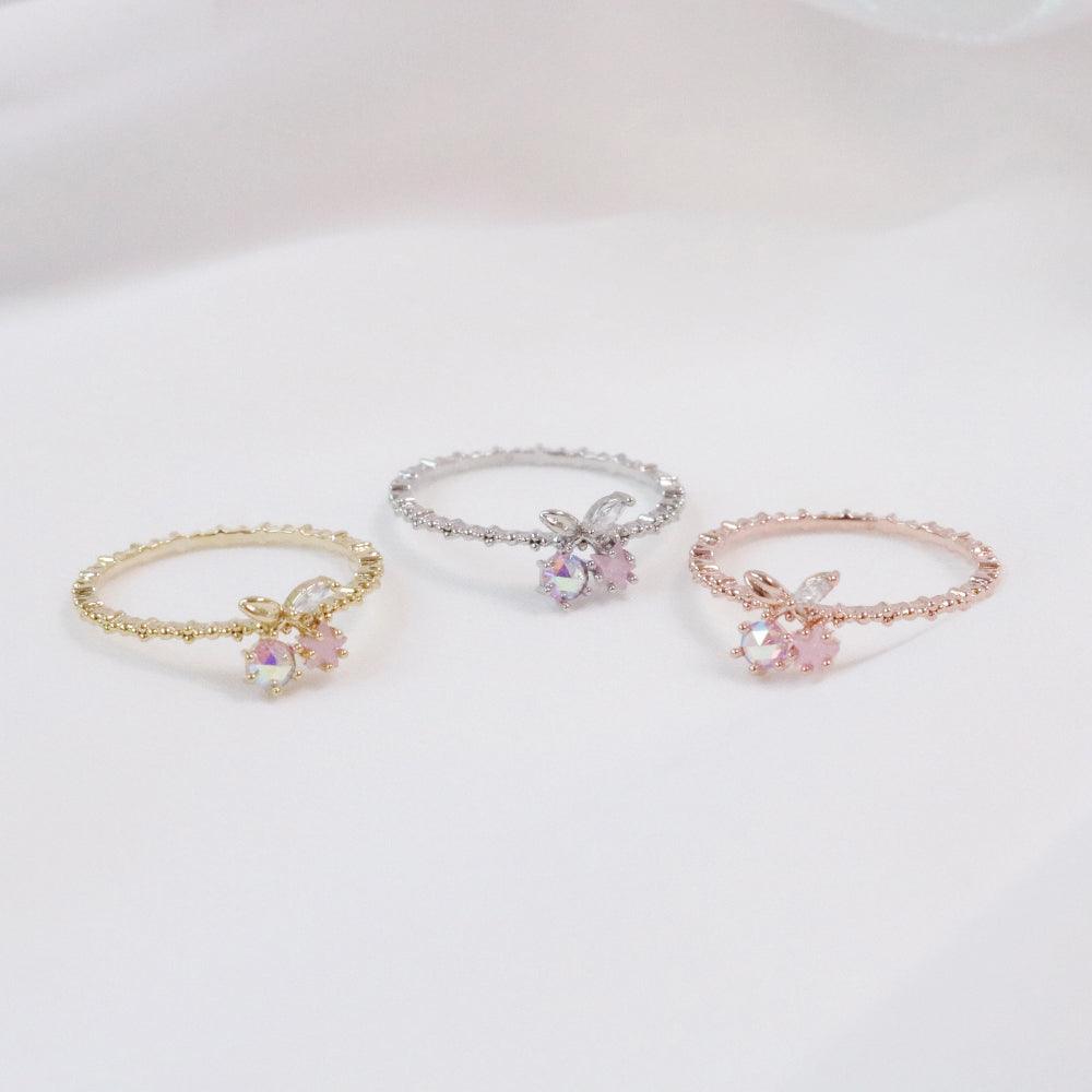 Cubic cherry リング ring bling moon 