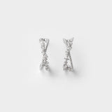 CUBIC CROSS LINE リング・ピアス Earrings pink-rocket 