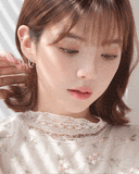 CUBIC CROSS LINE リング・ピアス Earrings pink-rocket 
