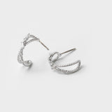 CUBIC CROSS LINE リング・ピアス Earrings pink-rocket 