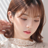 CUBIC CROSS LINE リング・ピアス Earrings pink-rocket 
