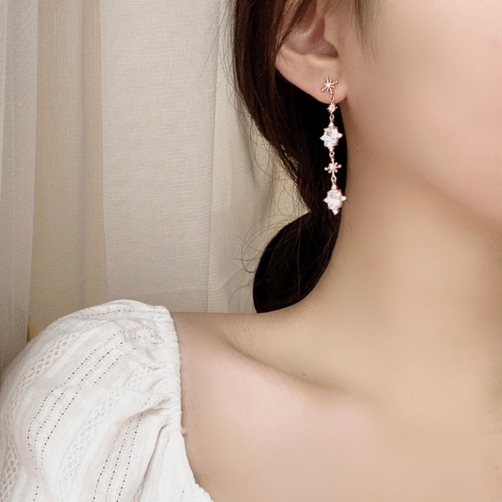 Cubic Iris ピアス Earrings bling moon 