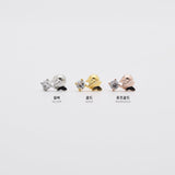 ダブル バタフライ ドロップ ピアッシング Piercing 10000won 