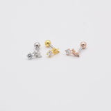 ダブル バタフライ ドロップ ピアッシング Piercing 10000won 