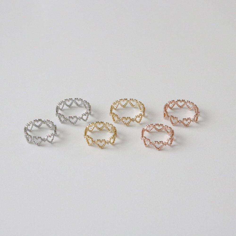 ドットハートリング (2Size) ring bling moon 