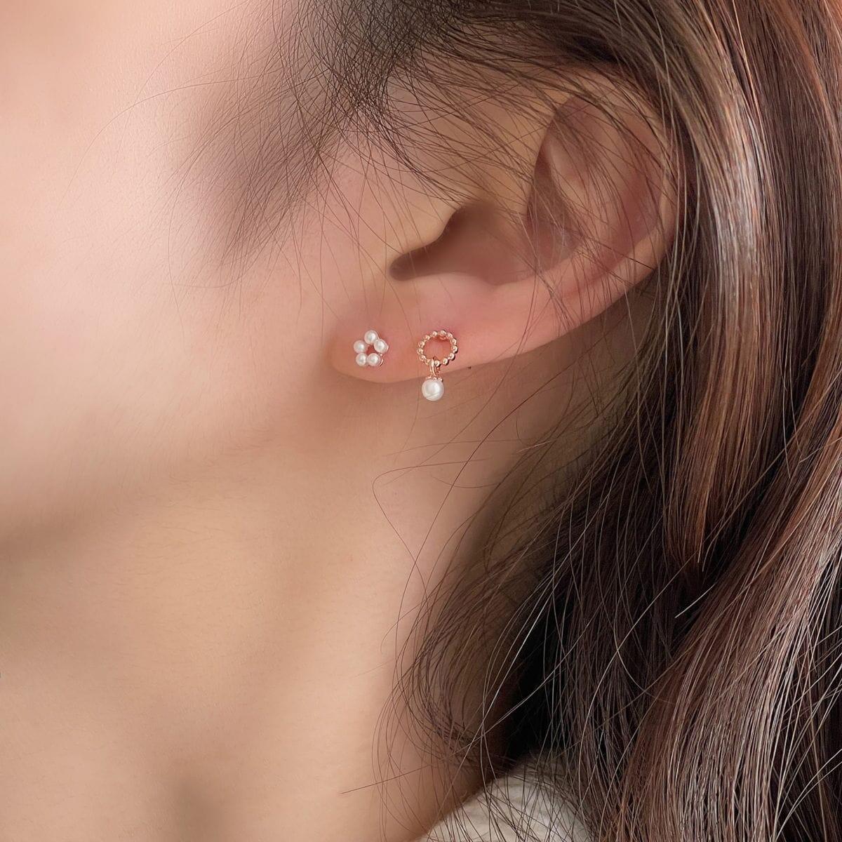 ドットリング 3ミリ真珠ドロップ ピアッシング Piercing 10000won 