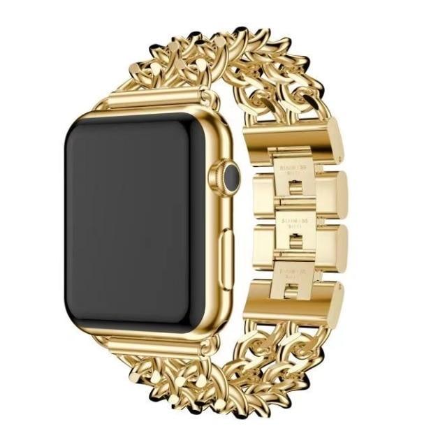 DoubleRowデニムチェーンストラップ Apple watch apple watch バンド givgiv 38mm/40mm Gold 