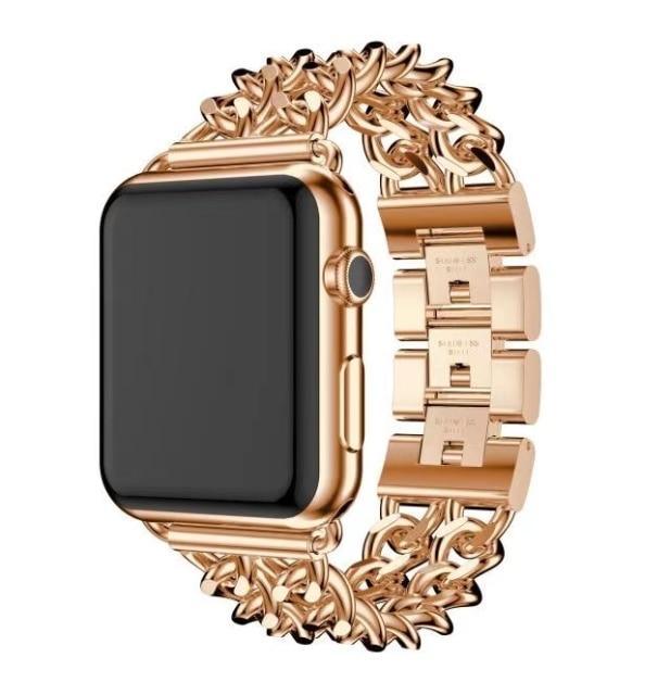 DoubleRowデニムチェーンストラップ Apple watch apple watch バンド givgiv 38mm/40mm Rose gold 
