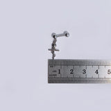 エリス骸骨クロスショートドロップピアッシング Piercing from lizzy 
