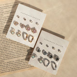Frame Cubic ピアス [12個セット] Earrings SET ME UP♡ 