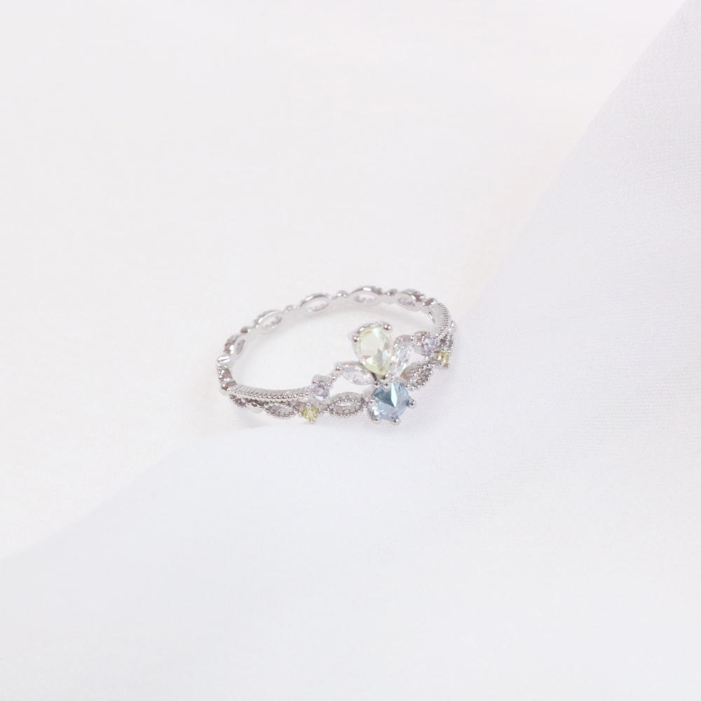 Glass tulips リング ring bling moon 