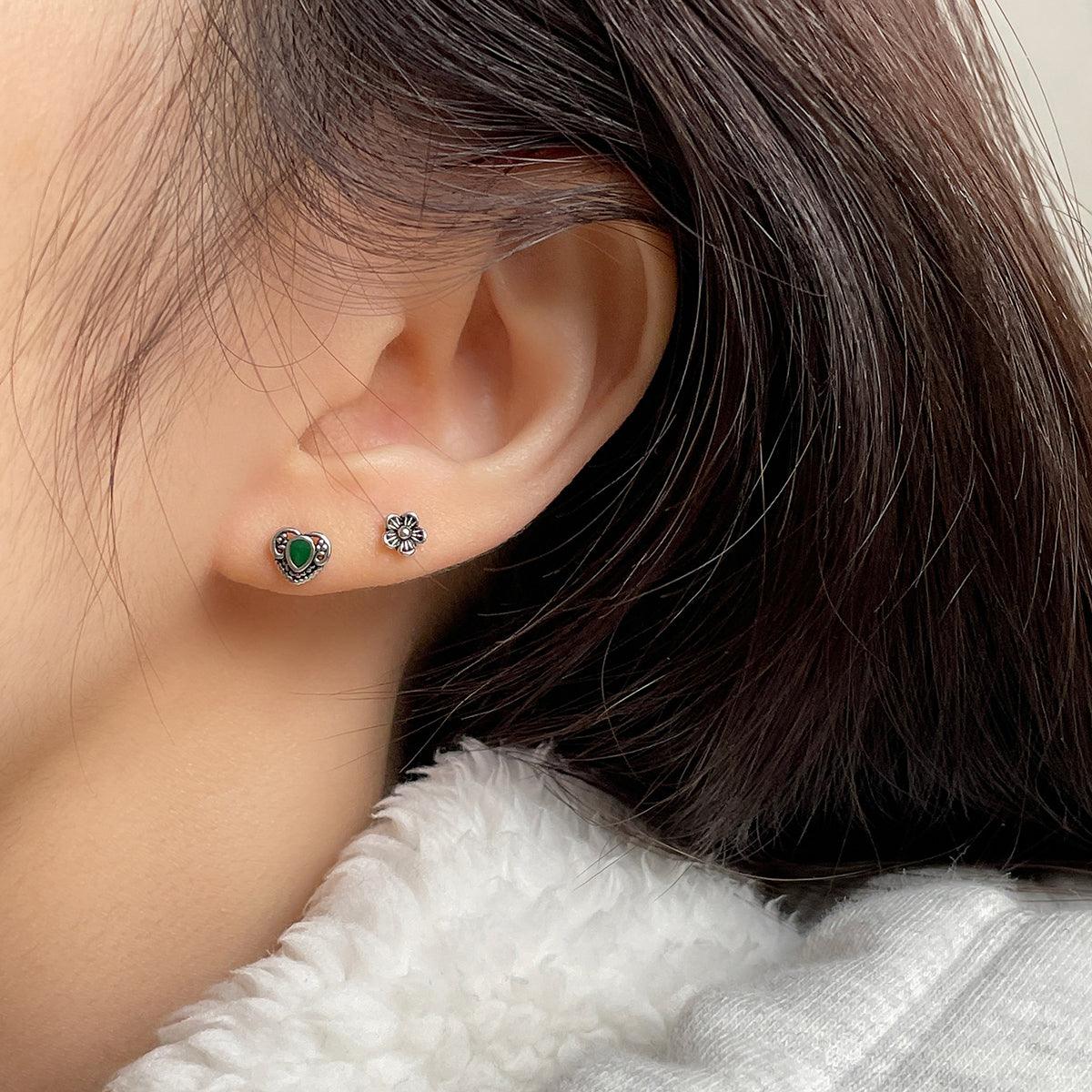 グリーンねじりハートピアッシング[5セット] Piercing 10000won 