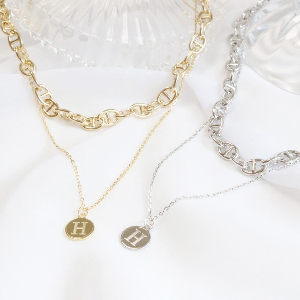H Line ネックレス necklace bling moon 