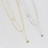 H Pearl Layered ネックレス necklace bling moon 