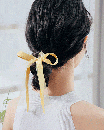 Handmade Double Ribbon ヘアゴム Hair soo&soo 