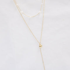 ハートチェーンレイヤードネックレス necklace bling moon 