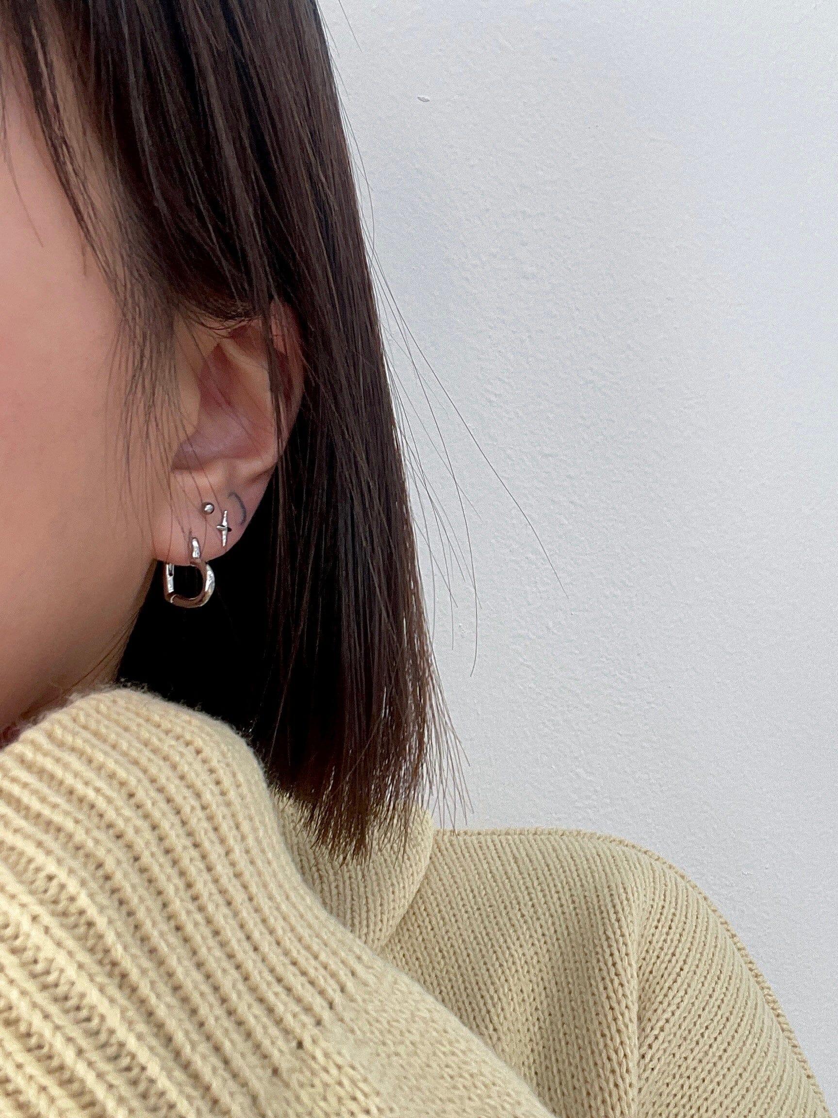 ハート星ラインピアス Earrings oh-kim 