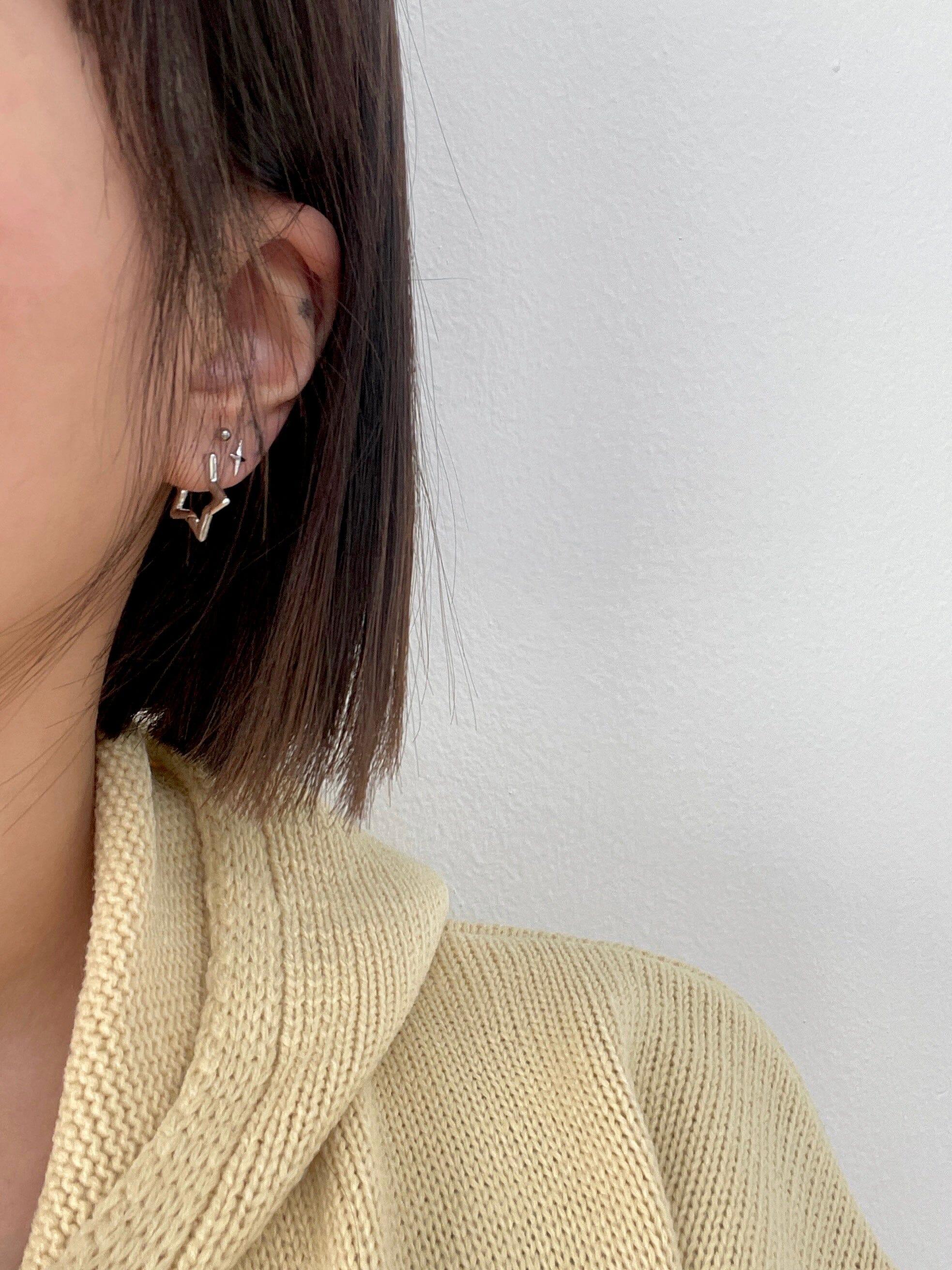 ハート星ラインピアス Earrings oh-kim 