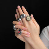 [フリーサイズ] Unique Watch Ring ring VIEWLAP 