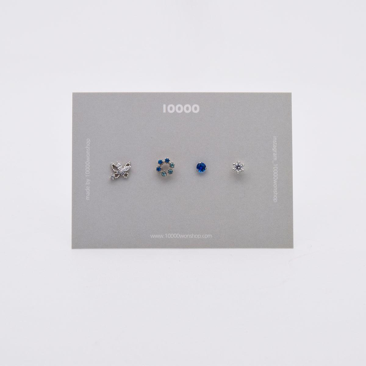 カラー六角キュービックピアッシング[4セット] Piercing 10000won 