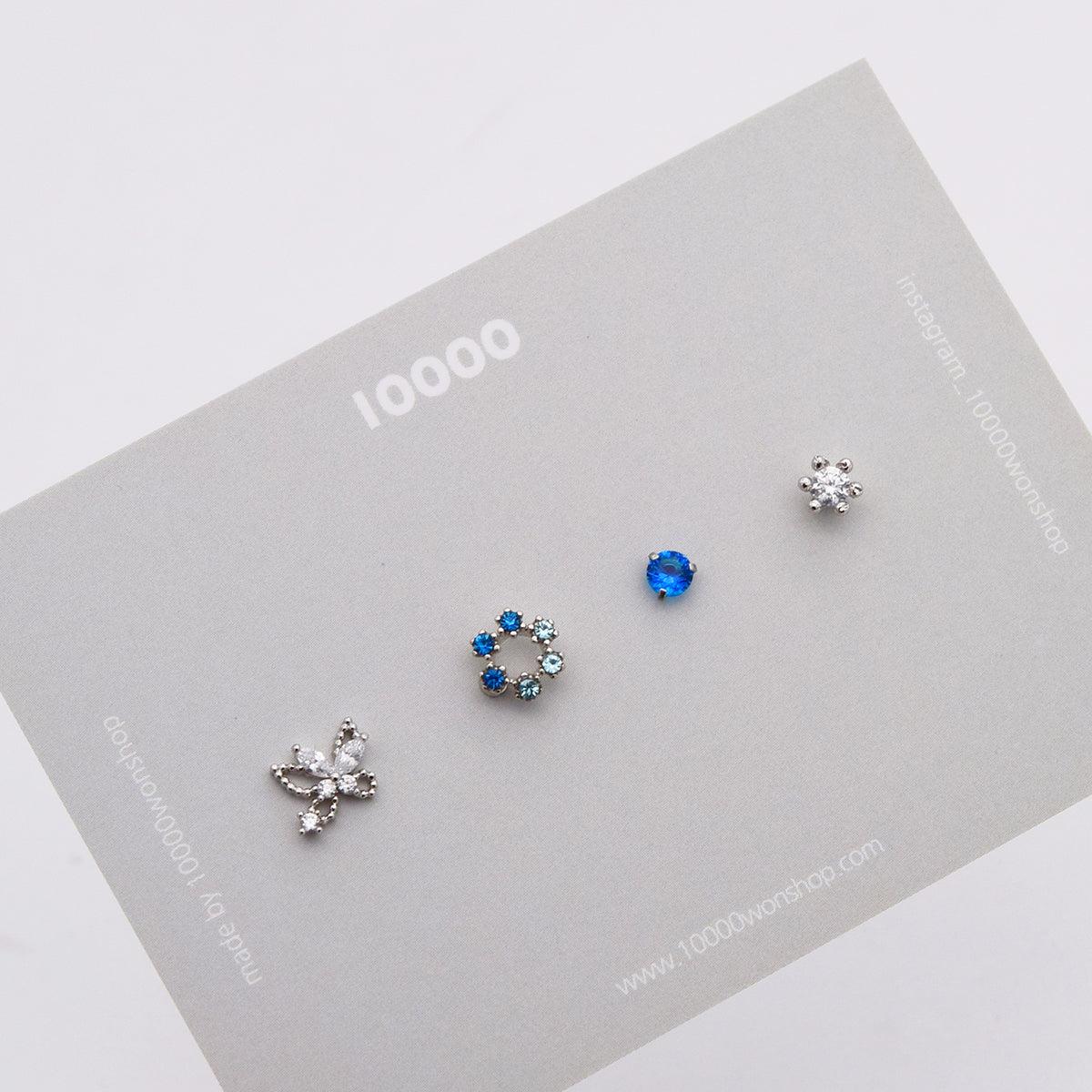 カラー六角キュービックピアッシング[4セット] Piercing 10000won 