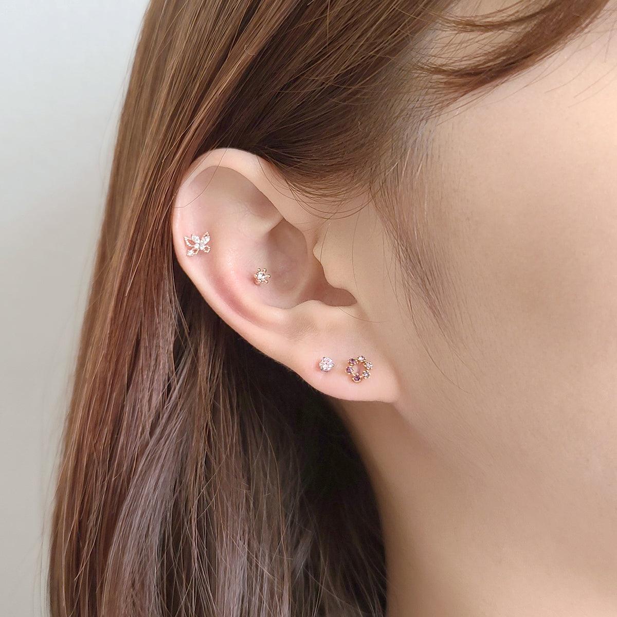 カラー六角キュービックピアッシング[4セット] Piercing 10000won 