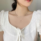 クリアムードレイヤードネックレス necklace bling moon 