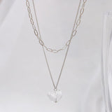 クリアムードレイヤードネックレス necklace bling moon 
