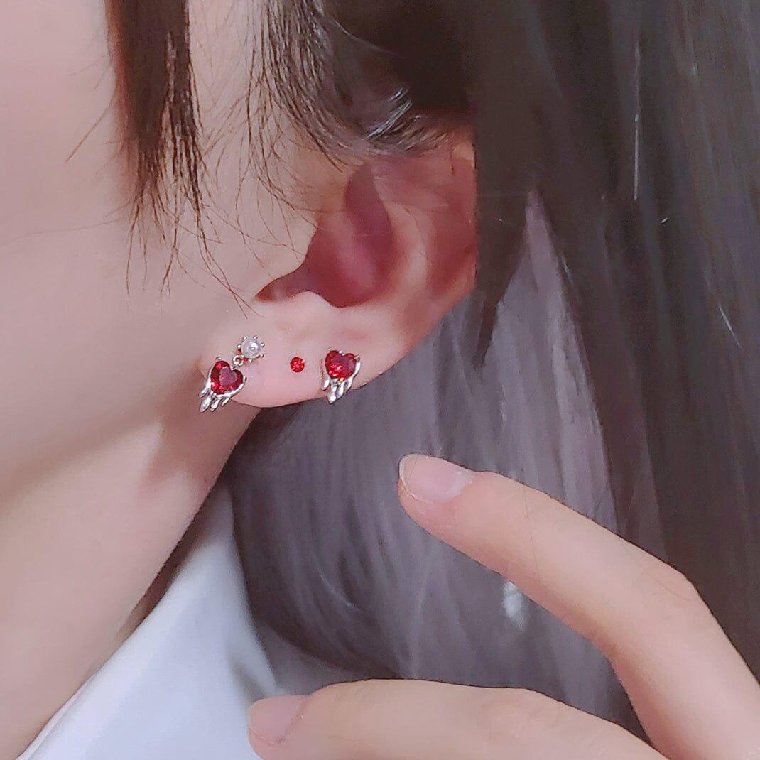 クリーピー レッド キュービック ハート ピアッシング Piercing from lizzy 