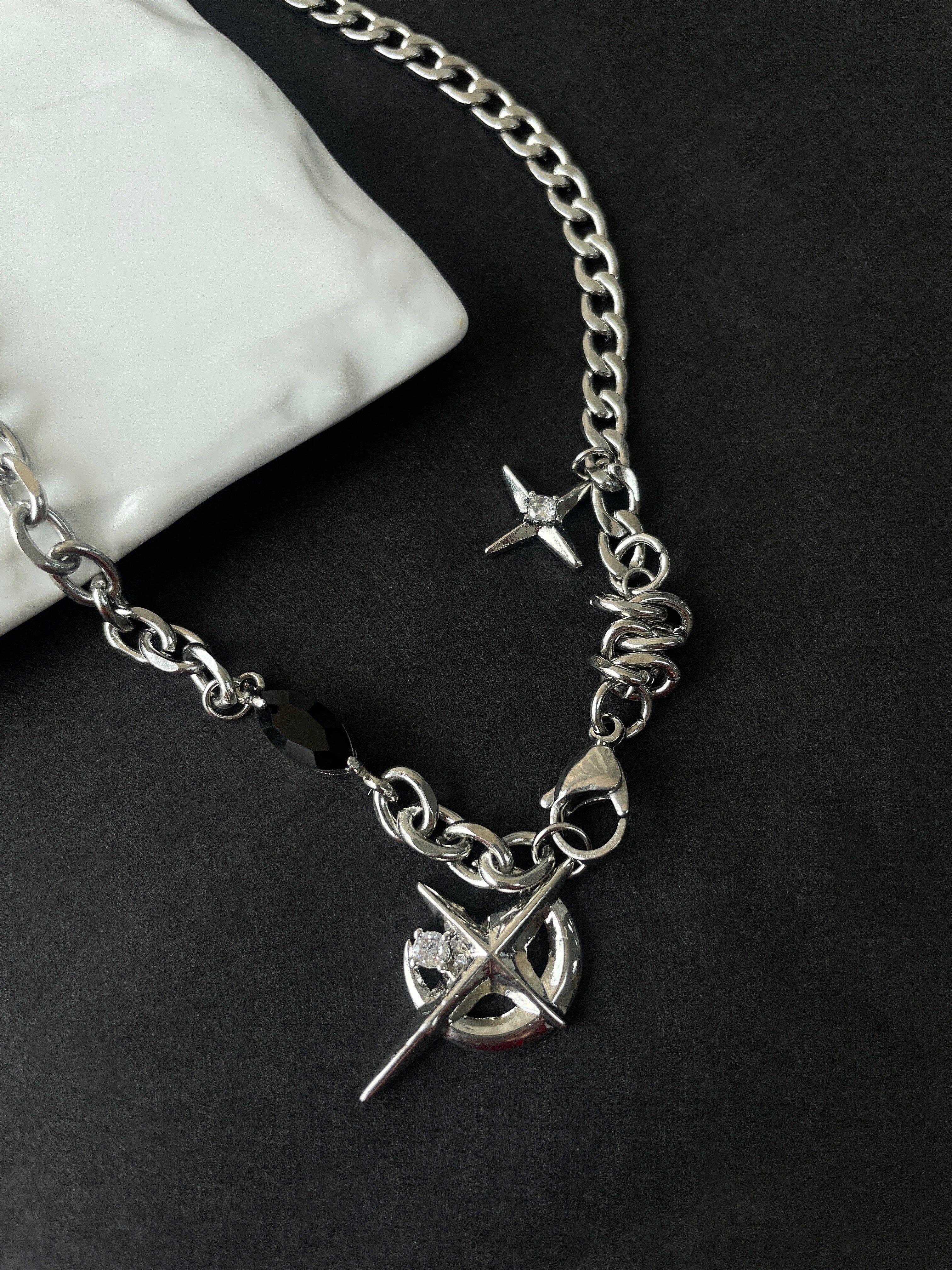 クロスムーンボールドネックレス necklace oh-kim 